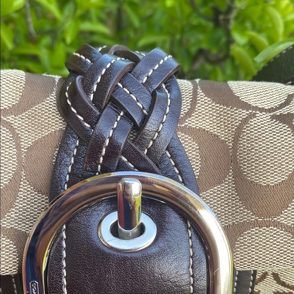 🔥Coach Sufflette Cloth Brown Handbag Hobo L05Q-6280 Y2K vintage purse - Picture 16 of 17